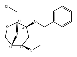 .beta.-L-ribo-2-Heptulopyranose, 2,7-anhydro-1-chloro-1,4-dideoxy-5-O-methyl-3-O-(phenylmethyl)-