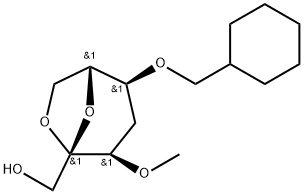 .beta.-D-ribo-2-Heptulopyranose, 2,7-anhydro-5-O-(cyclohexylmethyl)-4-deoxy-3-O-methyl-
