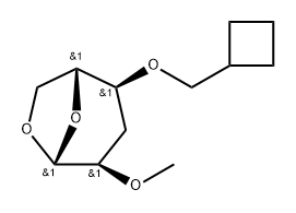 .beta.-D-ribo-Hexopyranose, 1,6-anhydro-4-O-(cyclobutylmethyl)-3-deoxy-2-O-methyl-