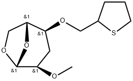 .beta.-D-ribo-Hexopyranose, 1,6-anhydro-3-deoxy-2-O-methyl-4-O-(tetrahydro-2-thienyl)methyl-