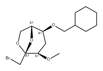 .beta.-D-ribo-2-Heptulopyranose, 2,7-anhydro-1-bromo-5-O-(cyclohexylmethyl)-1,4-dideoxy-3-O-methyl-