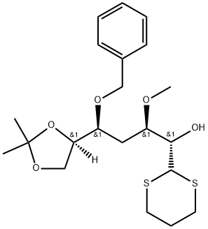 D-altro-Heptose, 4-deoxy-3-O-methyl-6,7-O-(1-methylethylidene)-5-O-(phenylmethyl)-, cyclic 1,3-propanediyl dithioacetal
