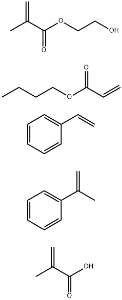 2-Propenoic acid, 2-methyl-, polymer with butyl 2-propenoate, ethenylbenzene, 2-hydroxyethyl 2-methyl-2-propenoate and (1-methylethenyl)benzene
