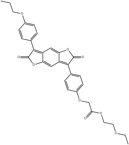 Acetic acid, 4-2,6-dihydro-2,6-dioxo-7-(4-propoxyphenyl)benzo1,2-b:4,5-bdifuran-3-ylphenoxy-, 2-ethoxyethyl ester