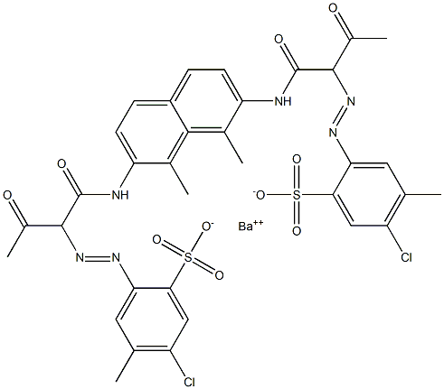 Benzenesulfonic acid, 5-chloro-4-methyl-2-[[1-[ [(2-methylphenyl)amino]carbonyl]-2-oxopropyl]azo] -, barium salt (2:1)