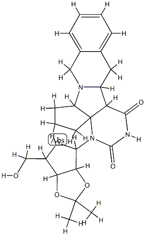 5,6,7,7a,9,10,14b,14c-octahydro-4-(2,3-O-(1-methylethylidene)-ribofuranosyl)cyclopenta(4,5)pyrimido(5',4':3,4)pyrrolo(2,1-a)isoquinoline-1,3(2H,4H)-dione