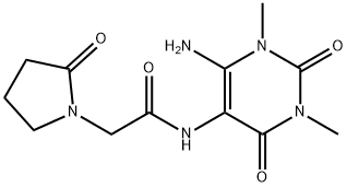 1-Pyrrolidineacetamide,  N-(4-amino-1,2,3,6-tetrahydro-1,3-dimethyl-2,6-dioxo-5-pyrimidinyl)-2-oxo-  (9CI)