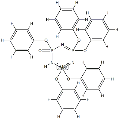 2,2,4,4,6-pentaphenoxy-1,3,5-triaza-2$l^{5},4$l^{5},6$l^{5}-triphospha cyclohexa-1,3-diene 6-oxide