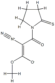 1-Pyrrolidinepropanoic  acid,  -alpha--diazo--bta--oxo-2-thioxo-,  methyl  ester