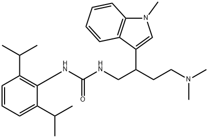 N(sup 1)-(2,6-Diisopropylphenyl)-N(sup 2)-(4-dimethylamino-2-(1-methyl -3-indolyl)butyl)urea