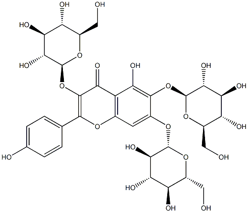 6-羟基山奈酚 3,6,7-三葡萄糖苷