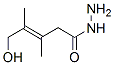 3-Pentenoic  acid,  5-hydroxy-3,4-dimethyl-,  hydrazide