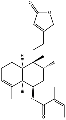 (Z)-2-Methyl-2-butenoic acid [(1R)-4β-[2-(2,5-dihydro-5-oxofuran-3-yl)ethyl]-1,2,3,4,4aβ,5,6,8a-octahydro-3β,4,8,8aβ-tetramethylnaphthalen-1α-yl] ester