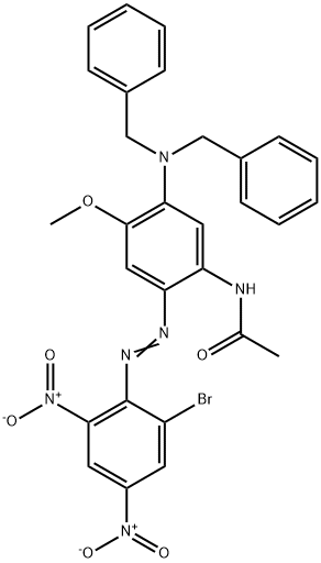 N-[5-[bis(phenylmethyl)amino]-2-[(2-bromo-4,6-dinitrophenyl)azo]-4-methoxyphenyl]acetamide