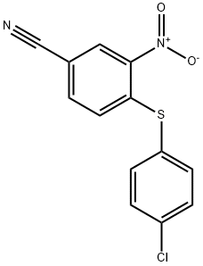 4-[(4-CHLOROPHENYL)SULFANYL]-3-NITROBENZENECARBONITRILE
