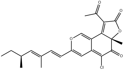 (S)-9-Acetyl-5-chloro-3-[(S,2E,4E)-3,5-dimethyl-1,3-heptadienyl]-6a-methyl-6H-furo[2,3-h][2]benzopyran-6,8(6aH)-dione