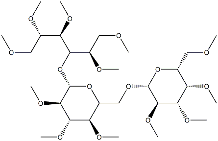 4-O-[6-O-(2-O,3-O,4-O,6-O-Tetramethyl-β-D-galactopyranosyl)-2-O,3-O,4-O-trimethyl-β-D-galactopyranosyl]-1-O,2-O,3-O,5-O,6-O-pentamethyl-D-glucitol