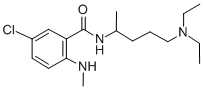 Benzamide, 5-chloro-N-(4-(diethylamino)-1-methylbutyl)-2-(methylamino) -