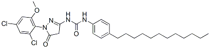 1-[1-(2,4-dichloro-6-methoxyphenyl)-4,5-dihydro-5-oxo-1H-pyrazol-3-yl]-3-(4-dodecylphenyl)urea