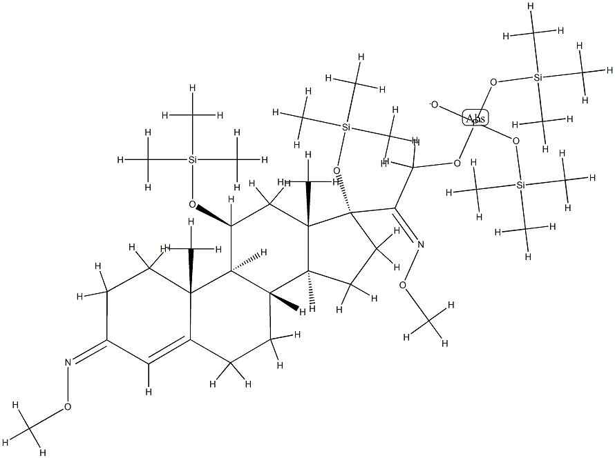 11β,17-Bis(trimethylsilyloxy)-3,20-bis(methoxyimino)pregn-4-en-21-ol [phosphoric acid bis(trimethylsilyl)] ester