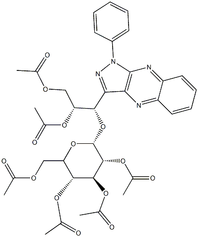 [(1S,2R)-2,3-Bis(acetyloxy)-1-[1-phenyl-1H-pyrazolo[3,4-b]quinoxalin-3-yl]propyl]α-D-glucopyranoside 2,3,4,6-tetraacetate
