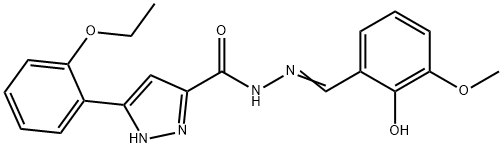 (E)-3-(2-ethoxyphenyl)-N-(2-hydroxy-3-methoxybenzylidene)-1H-pyrazole-5-carbohydrazide