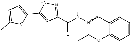 (E)-N-(2-ethoxybenzylidene)-3-(5-methylthiophen-2-yl)-1H-pyrazole-5-carbohydrazide