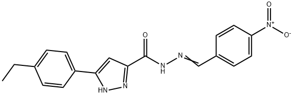 (E)-3-(4-ethylphenyl)-N-(4-nitrobenzylidene)-1H-pyrazole-5-carbohydrazide