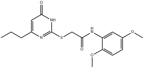 N-(2,5-dimethoxyphenyl)-2-[(6-oxo-4-propyl-1,6-dihydro-2-pyrimidinyl)sulfanyl]acetamide