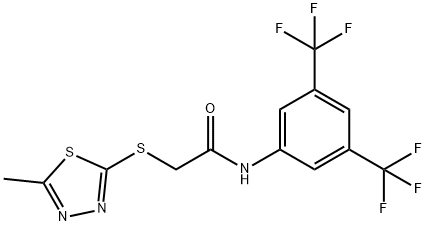 N-[3,5-bis(trifluoromethyl)phenyl]-2-[(5-methyl-1,3,4-thiadiazol-2-yl)sulfanyl]acetamide