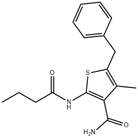 5-benzyl-2-(butanoylamino)-4-methylthiophene-3-carboxamide