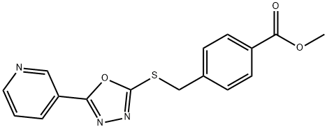 methyl 4-(((5-(pyridin-3-yl)-1,3,4-oxadiazol-2-yl)thio)methyl)benzoate