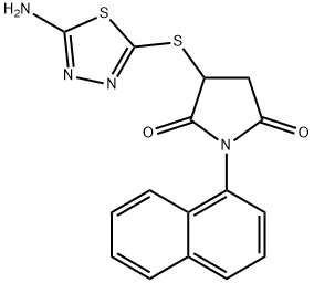 3-[(5-amino-1,3,4-thiadiazol-2-yl)sulfanyl]-1-(1-naphthyl)-2,5-pyrrolidinedione