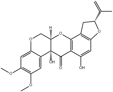 (2R)-1,2,12,12aα-Tetrahydro-5,6aα-dihydroxy-8,9-dimethoxy-2α-(1-methylvinyl)[1]benzopyrano[3,4-b]furo[2,3-h][1]benzopyran-6(6aH)-one