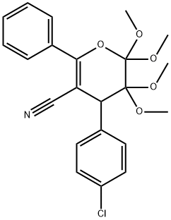 4-(4-chlorophenyl)-5,5,6,6-tetramethoxy-2-phenyl-4H-pyran-3-carbonitri le