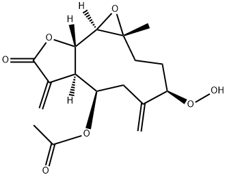 (1aR,4R,7R,7aR,10aS,10bR)-2,3,4,5,6,7,7a,8,10a,10b-Decahydro-7-acetoxy-4-hydroperoxy-1a-methyl-5,8-bis(methylene)oxireno[9,10]cyclodeca[1,2-b]furan-9(1aH)-one