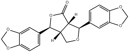 (3S)-3α,6α-Bis(3,4-methylenedioxyphenyl)-3aα,4,6,6aα-tetrahydro-1H,3H-furo[3,4-c]furan-1-one