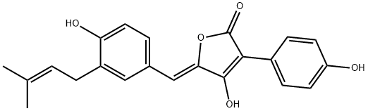 4-Hydroxy-5-[(Z)-[4-hydroxy-3-(3-methyl-2-butenyl)phenyl]methylene]-3-(4-hydroxyphenyl)furan-2(5H)-one