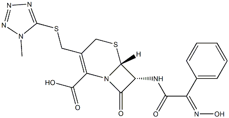 7β-[[[(Z)-Hydroxyimino]phenylacetyl]amino]-3-[[(1-methyl-1H-tetrazol-5-yl)thio]methyl]cepham-3-ene-4-carboxylic acid