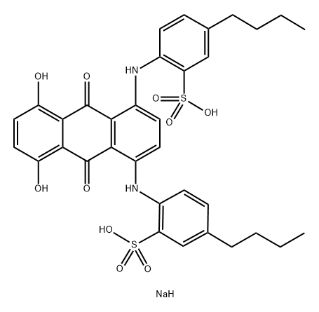 2,2'-[[(9,10-Dihydro-5,8-dihydroxy-9,10-dioxoanthracene)-1,4-diyl]diimino]bis(5-butylbenzenesulfonic acid sodium) salt
