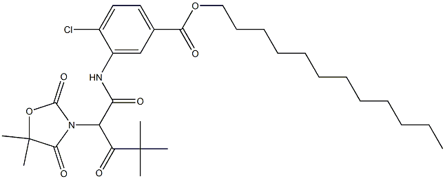 α-Pivaloyl-α-(2,4-dioxo-5,5-dimethyloxazolidin-3-yl)-2'-chloro-5'-dodecyloxycarbonylacetanilide