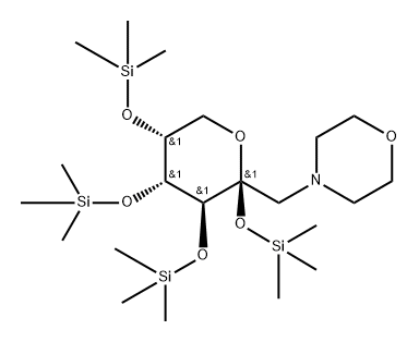 beta-d-Fructopyranose, 1-deoxy-1-(4-morpholinyl)-2,3,4,5-tetrakis-O-(t rimethylsilyl)-