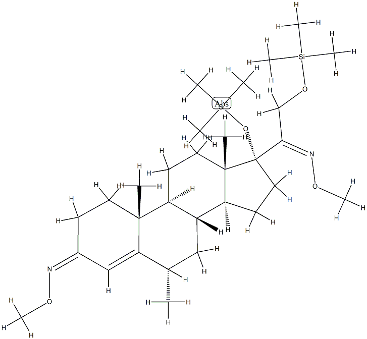 6α-Methyl-17,21-bis[(trimethylsilyl)oxy]pregn-4-ene-3,20-dione bis(O-methyl oxime)