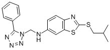 2-((2-Methylpropyl)thio)-N-((5-phenyl-1H-tetrazol-1-yl)methyl)-6-benzo thiazolamine