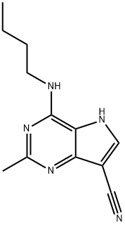 5H-Pyrrolo(3,2-d)pyrimidine-7-carbonitrile, 4-(butylamino)-2-methyl-