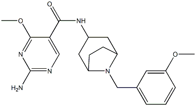 2-amino-4-methoxy-N-[8-[(3-methoxyphenyl)methyl]-8-azabicyclo[3.2.1]oc t-3-yl]pyrimidine-5-carboxamide