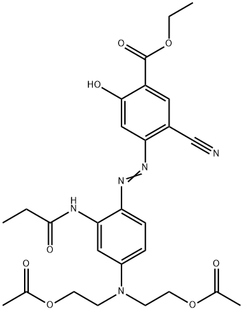 ethyl 4-[[4-[bis[2-(acetyloxy)ethyl]amino]-2-[(1-oxopropyl)amino]phenyl]azo]-5-cyanosalicylate