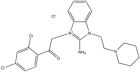 1H-Benzimidazolium,  2-amino-3-[2-(2,4-dichlorophenyl)-2-oxoethyl]-1-[2-(1-piperidinyl)ethyl]-,  chloride  (1:1)