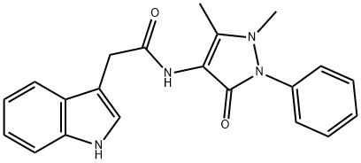 N-(1,5-dimethyl-3-oxo-2-phenyl-pyrazol-4-yl)-2-(1H-indol-3-yl)acetamide