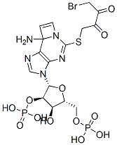 2-((4-bromo-2,3-dioxobutyl)thio)-1,N(6)-ethenoadenosine 2',5'-bisphosphate